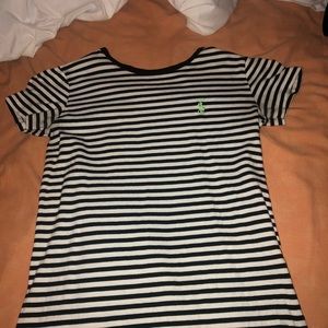 Striped polo tee
